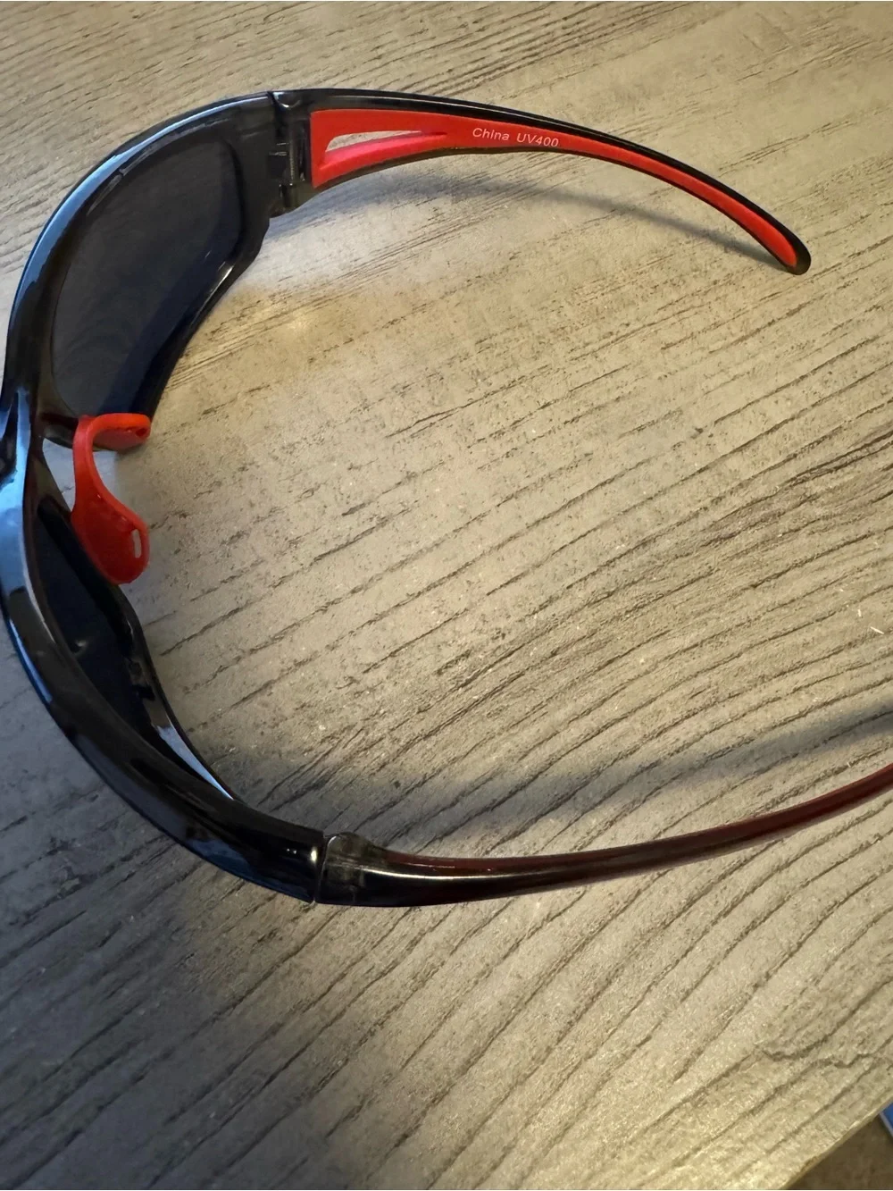 Men's Sport Sunglasses - Black with Red Accents